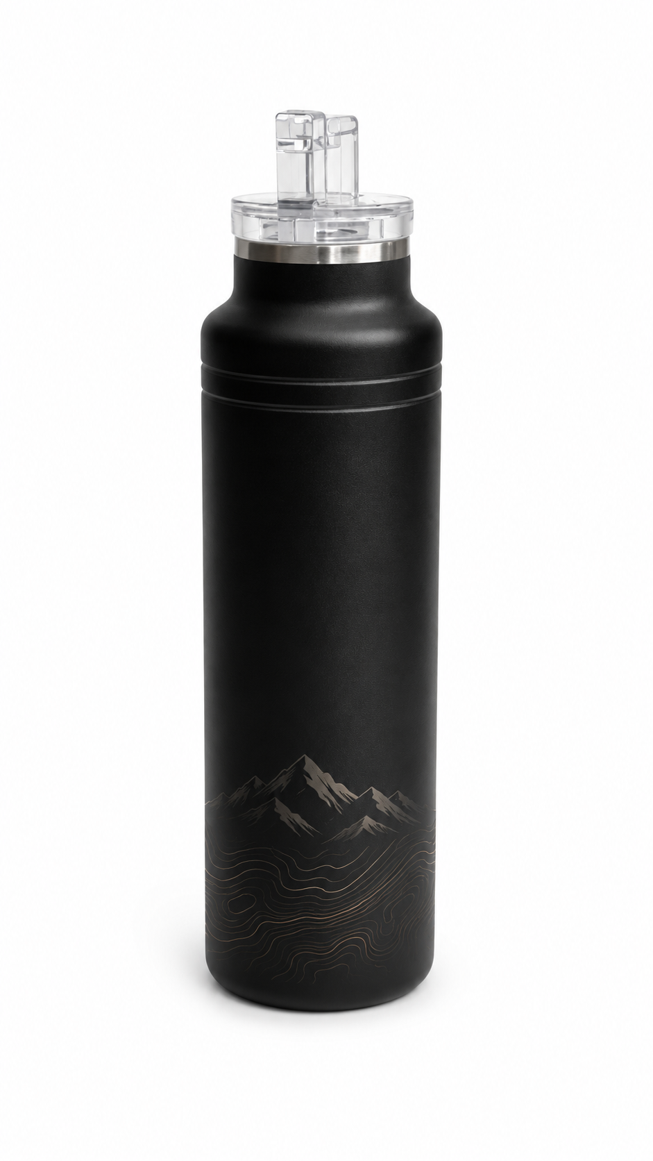 Black Tall Water Flask